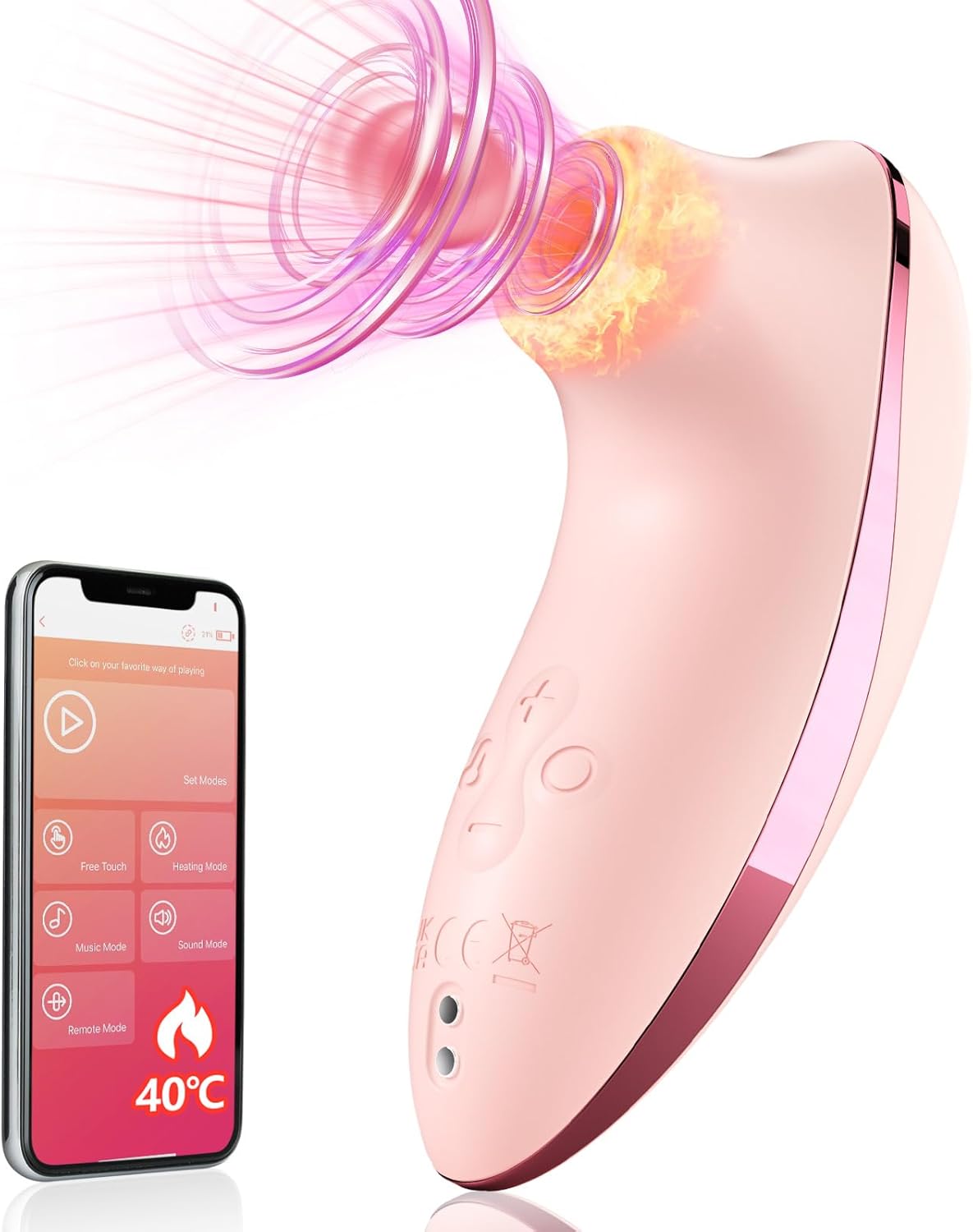 APP Remote Clitoral Vibrator with 5 * 5 Suction