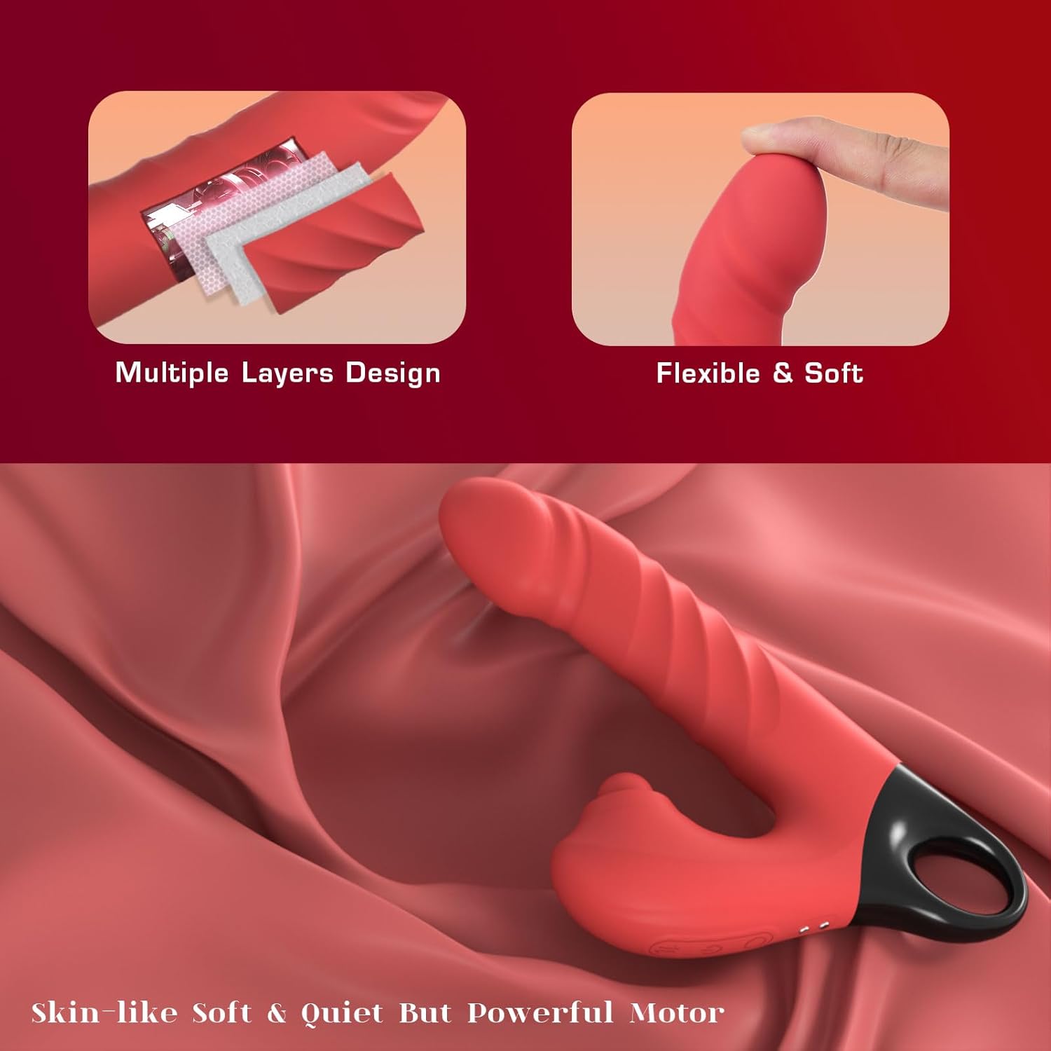 3 in 1 Female G Spot Vibrator with Clitoral Stimulator