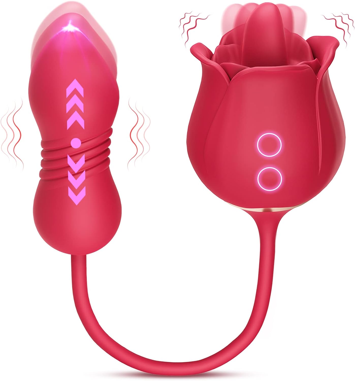 4 in 1 Sex Toys Rose Vibrator Dildo