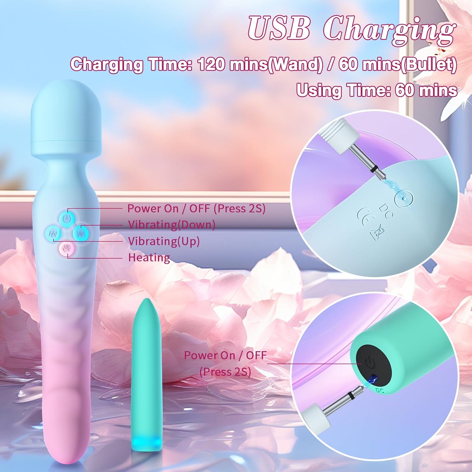 Clitoral Stimulator Dildo with 7 Vibrating Modes
