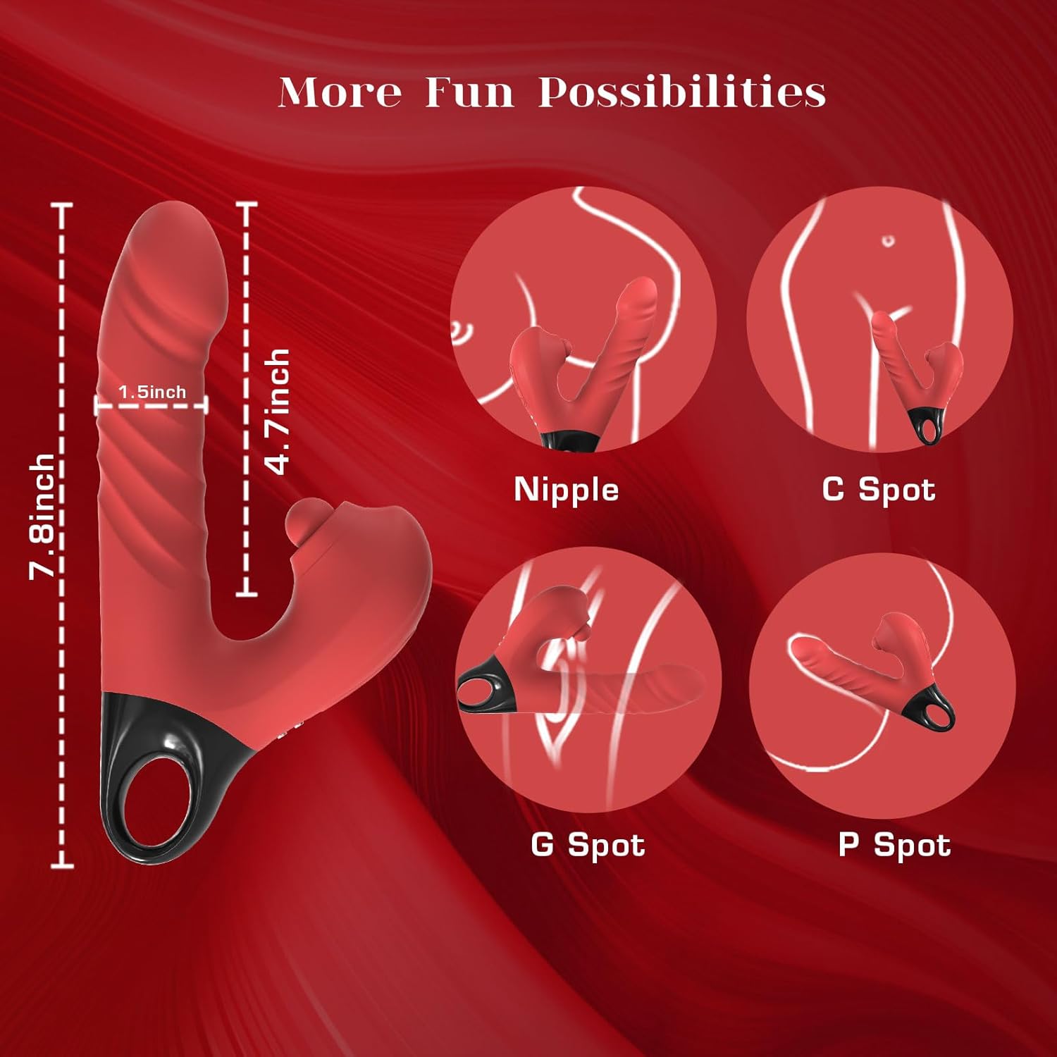 3 in 1 Female G Spot Vibrator with Clitoral Stimulator
