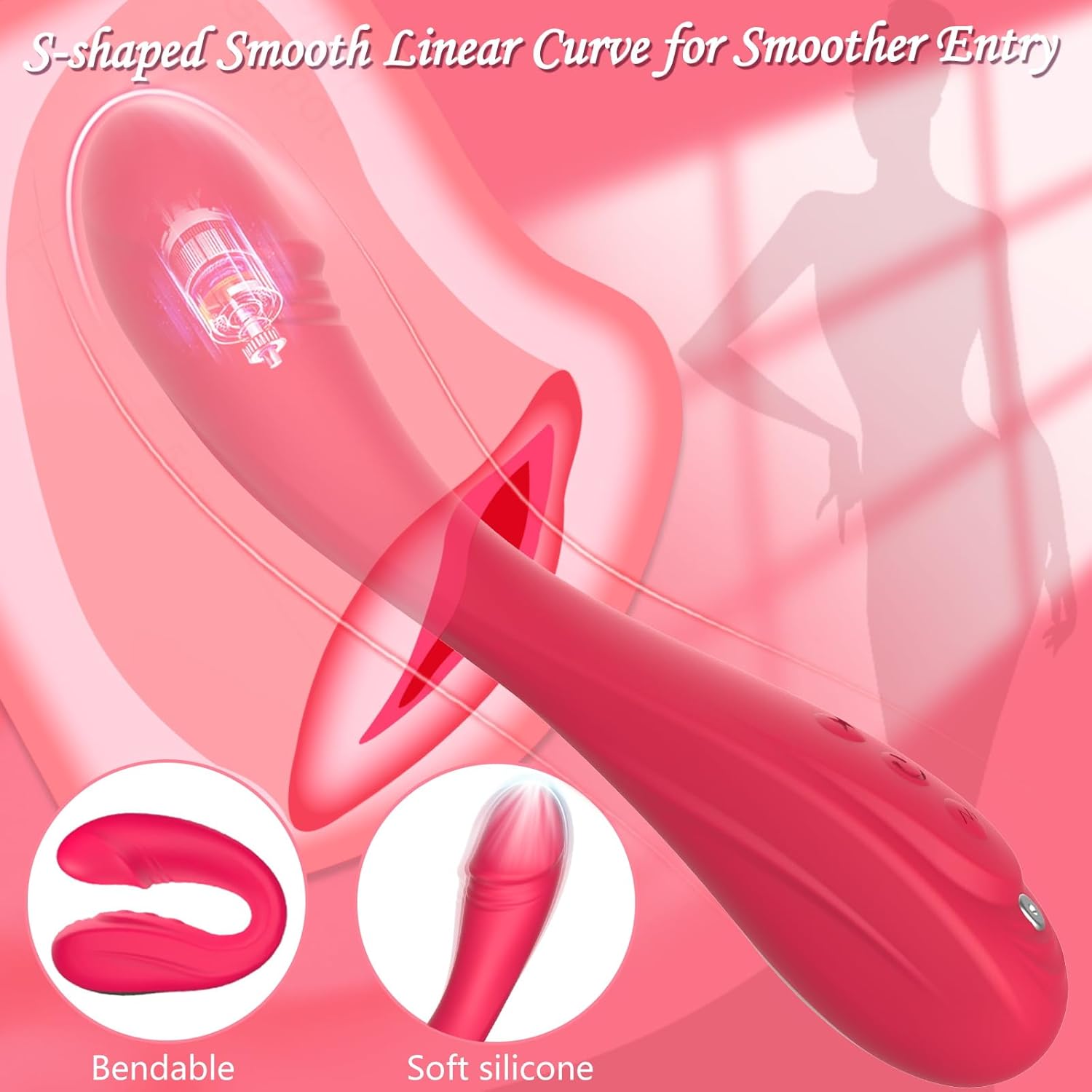 Anal Dildo Sex Toy with 7 Vibration Modes