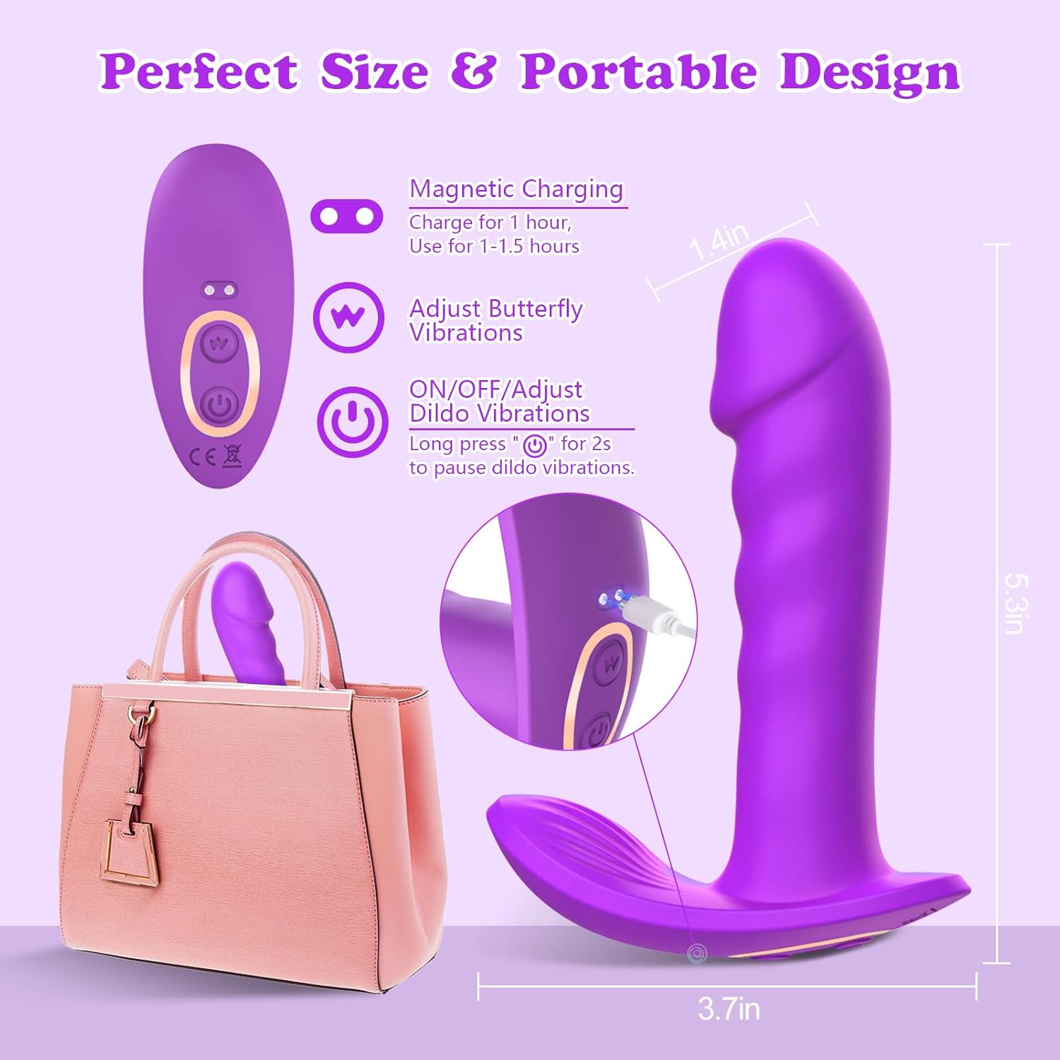 G Spot Dildo Vibrator with 9 Vibration Modes