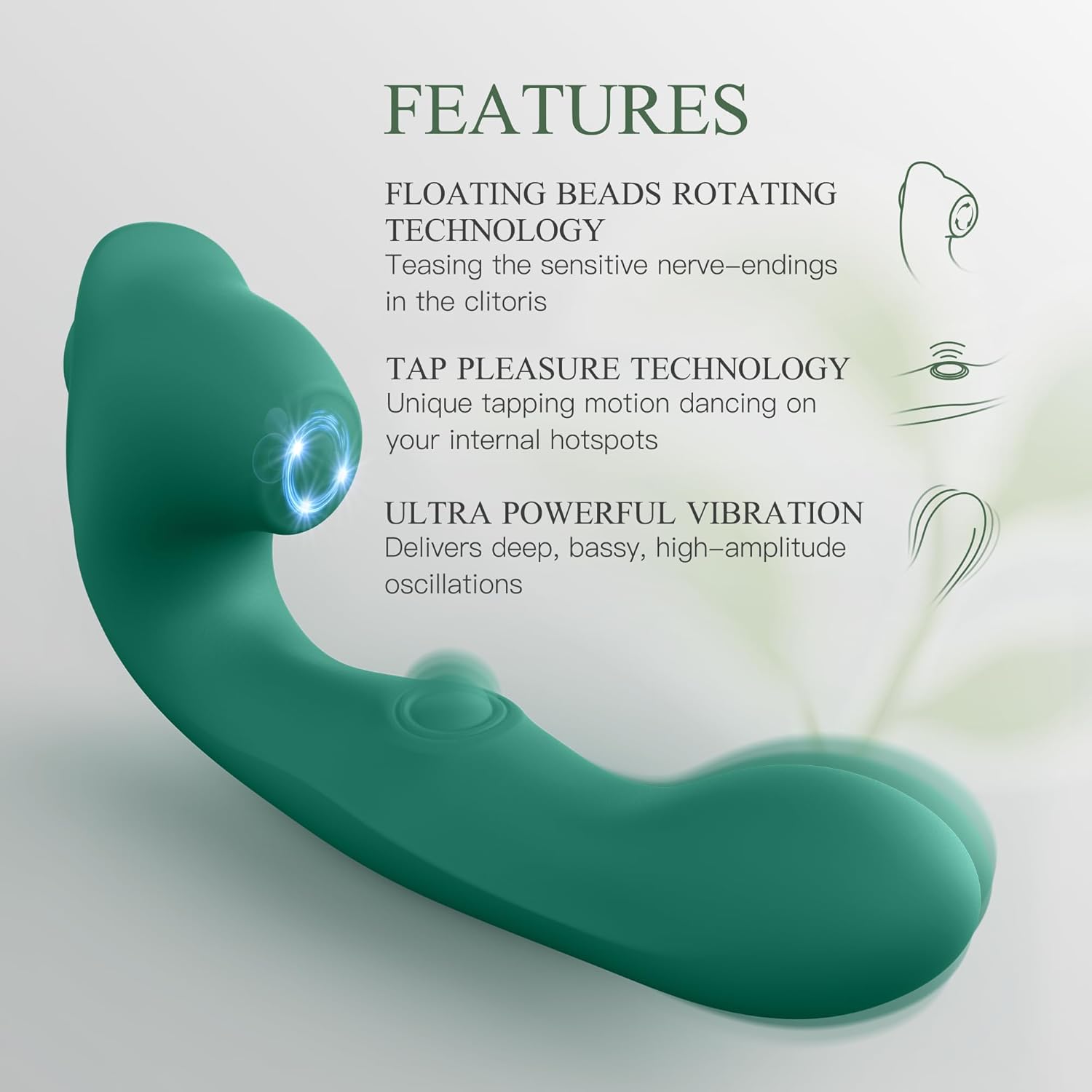Stimulator with 10 Rotating & Tapping & Vibrating