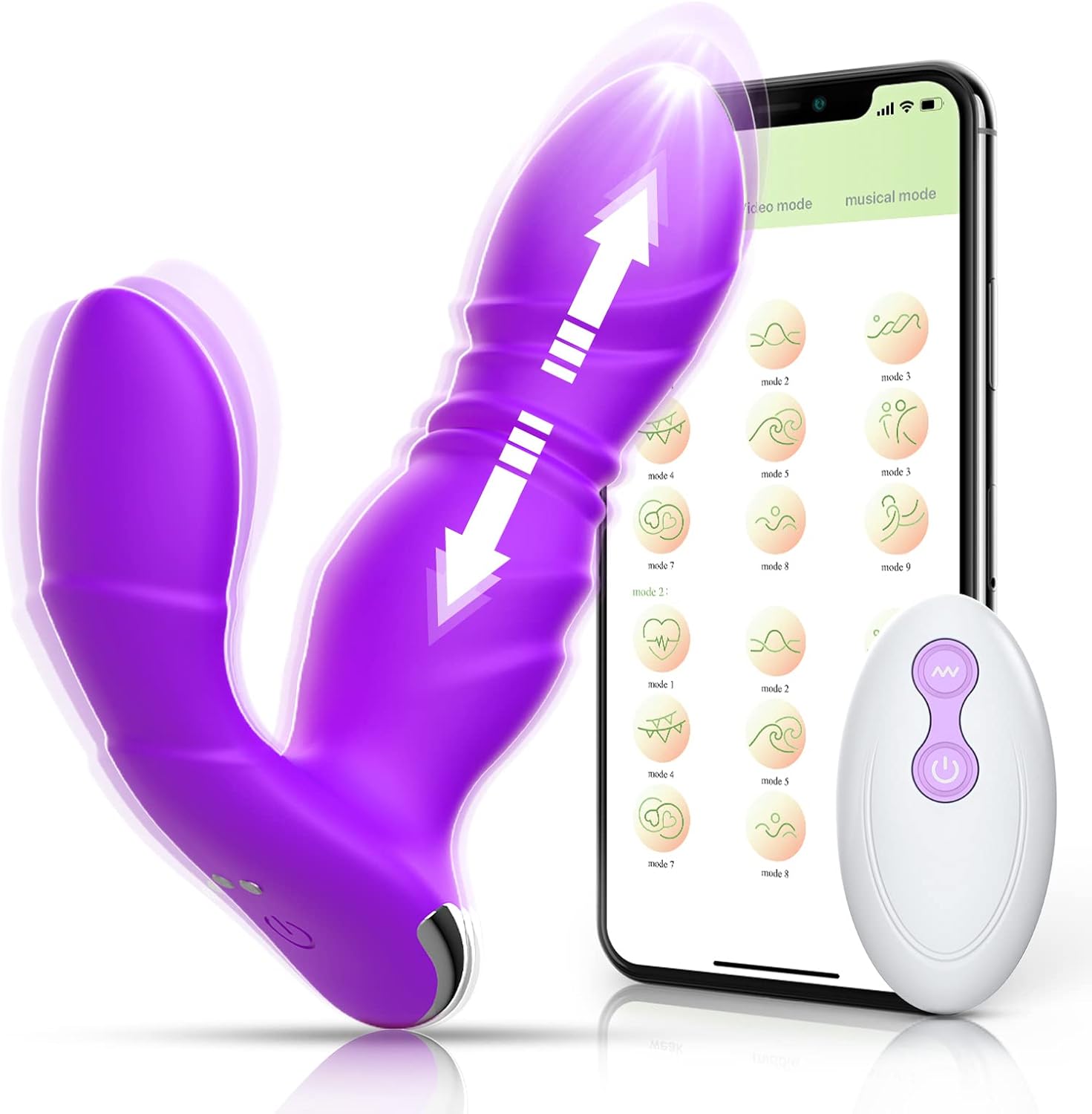 Wearable Thrusting Dildo with App＆Remote Control