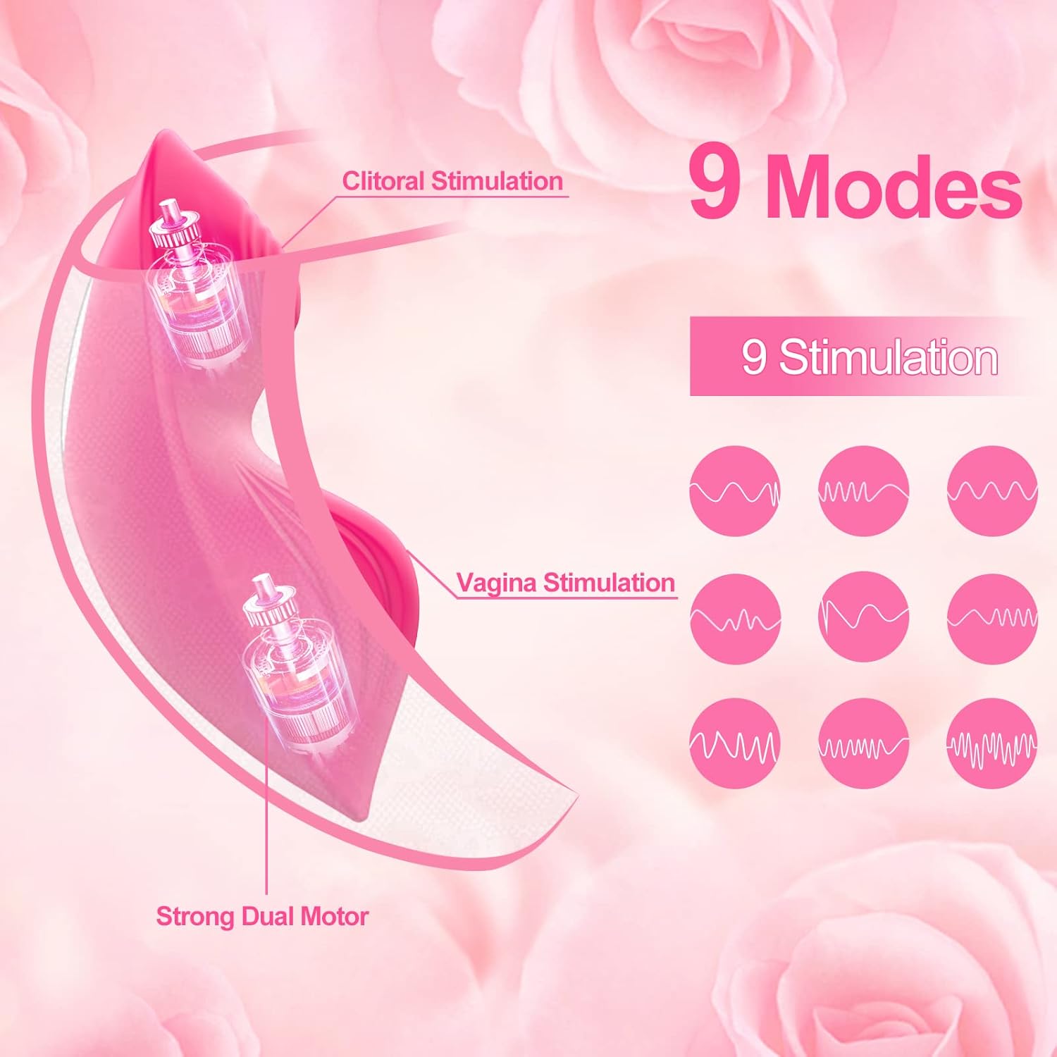 G Spot Butterfly Vibrators with 9 Vibration Massager