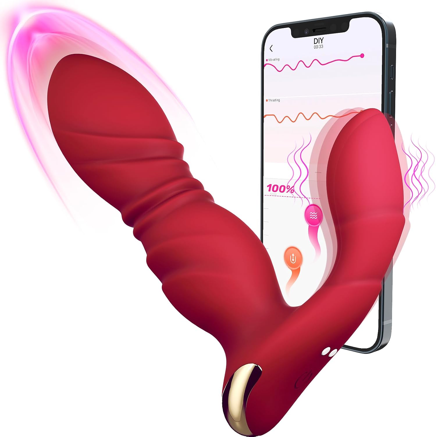 Wearable Thrusting Dildo with App＆Remote Control