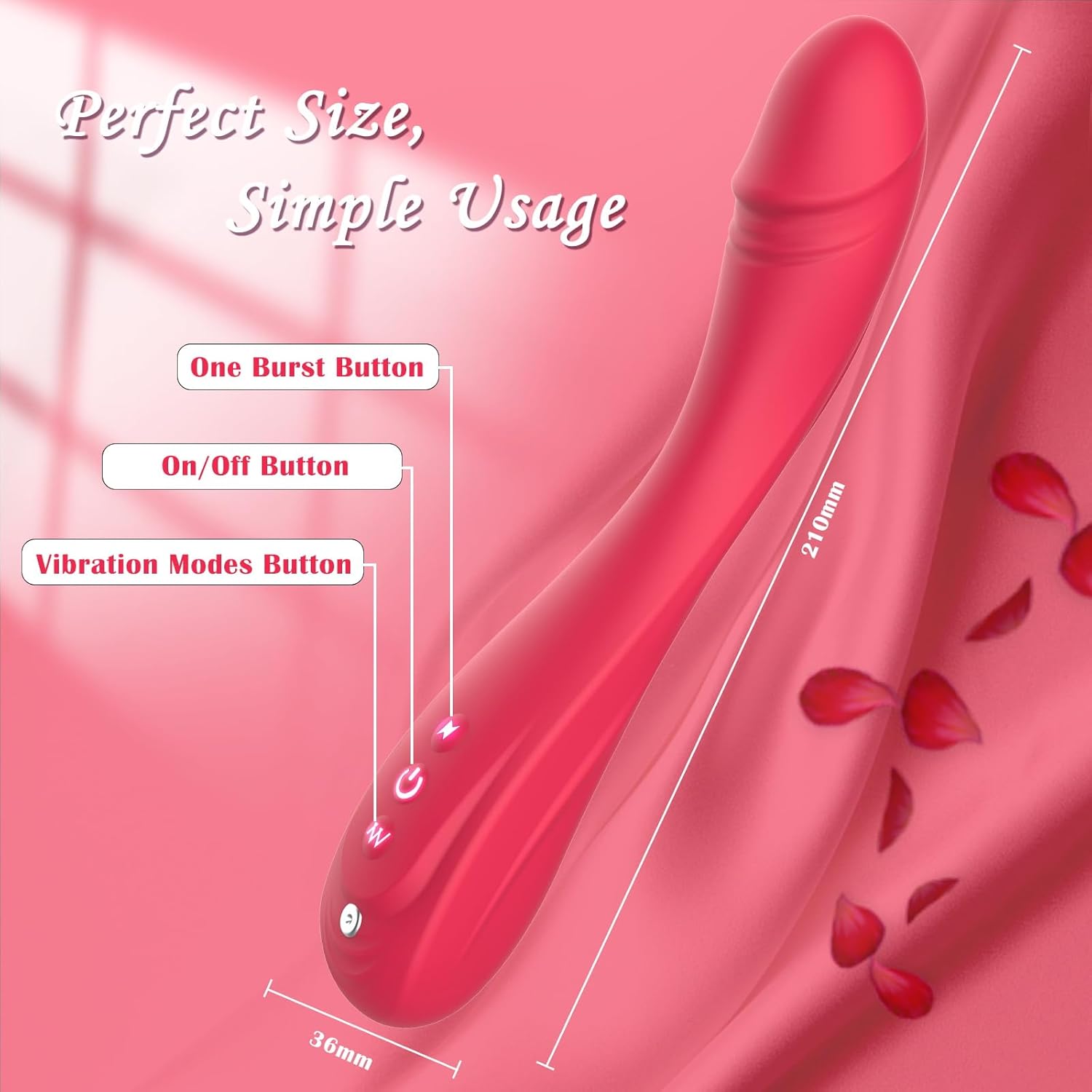 Anal Dildo Sex Toy with 7 Vibration Modes