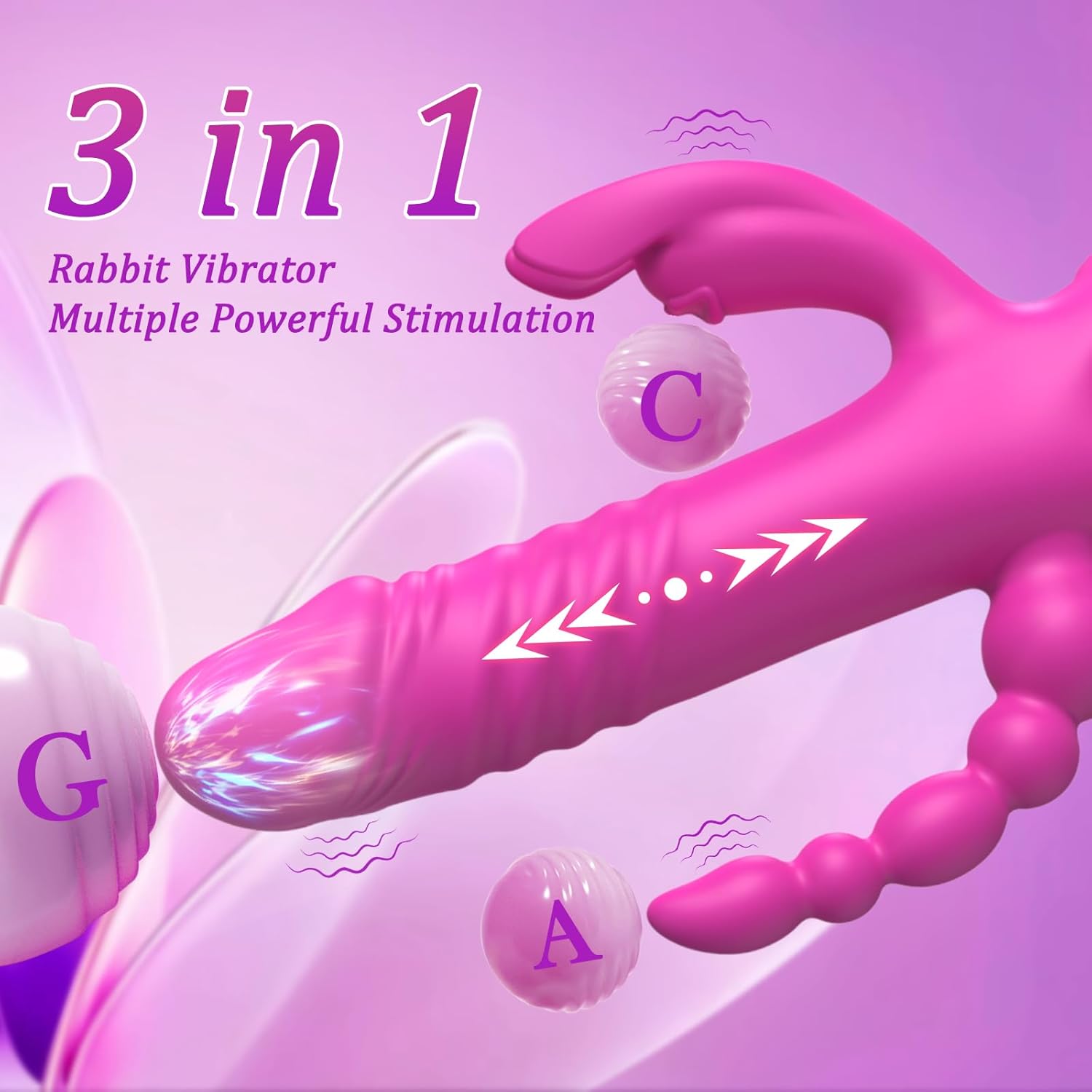 Thrusting Dildo Vibrator Sex Toys for Women