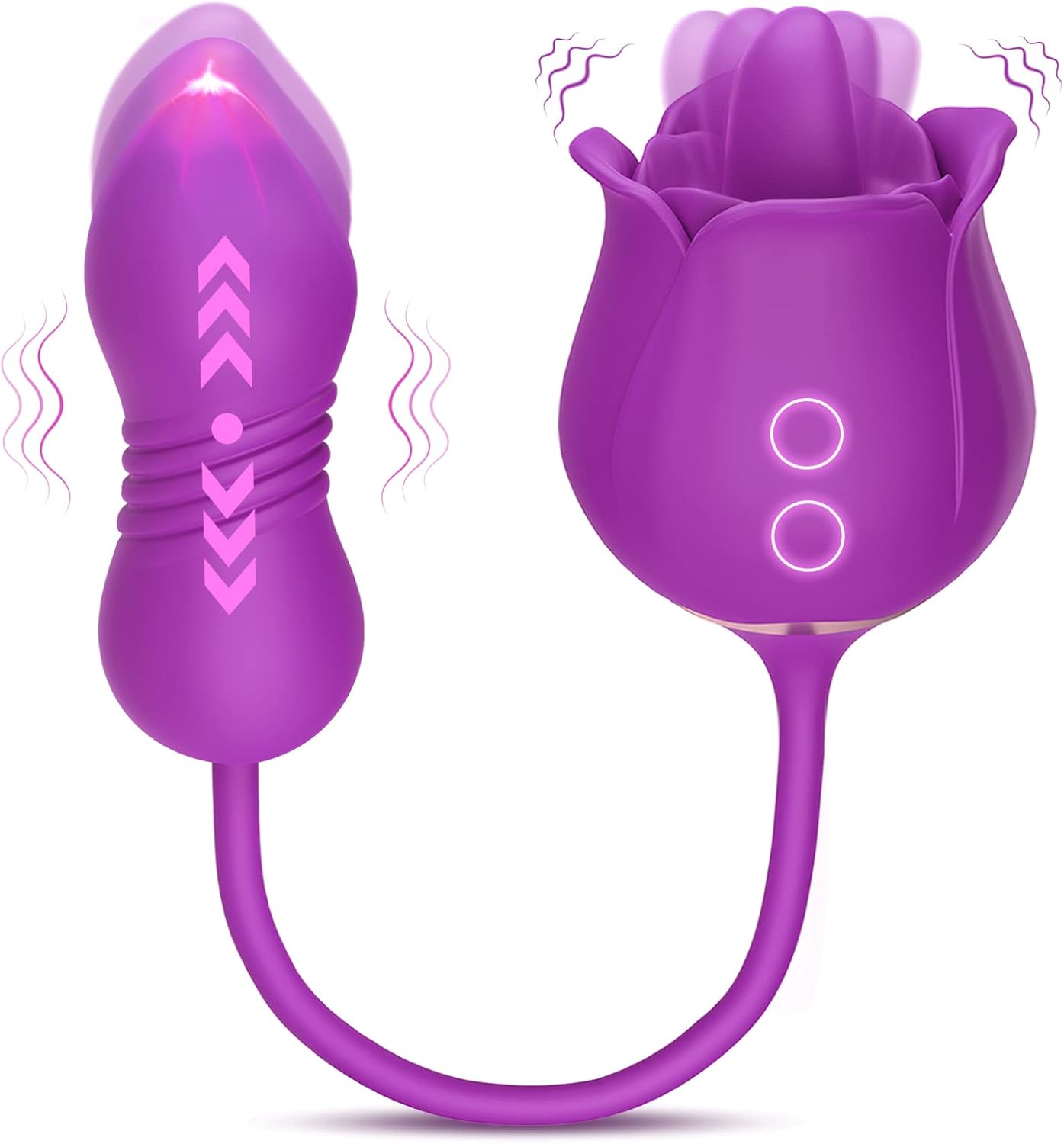 4 in 1 Sex Toys Rose Vibrator Dildo