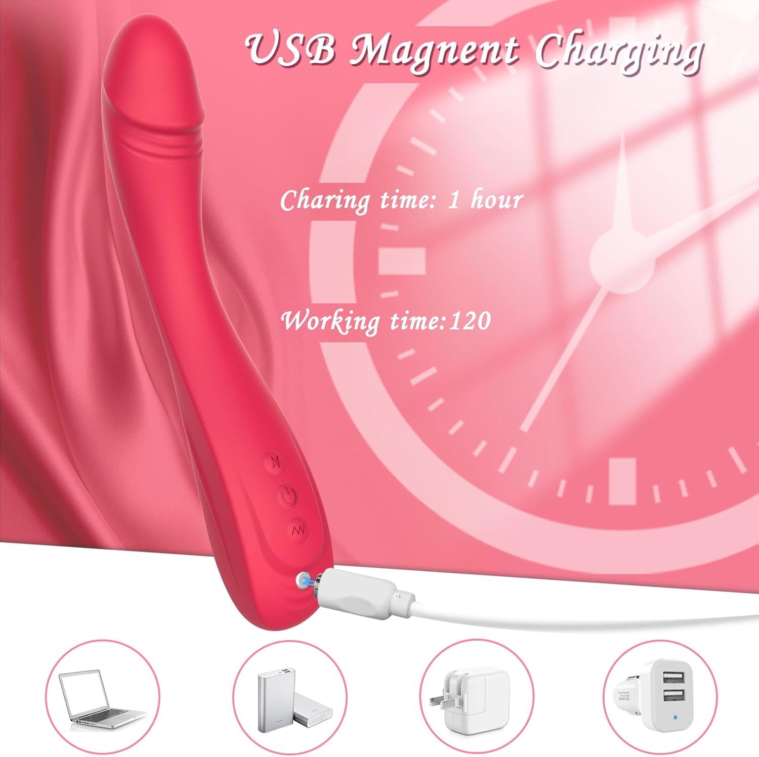 Anal Dildo Sex Toy with 7 Vibration Modes