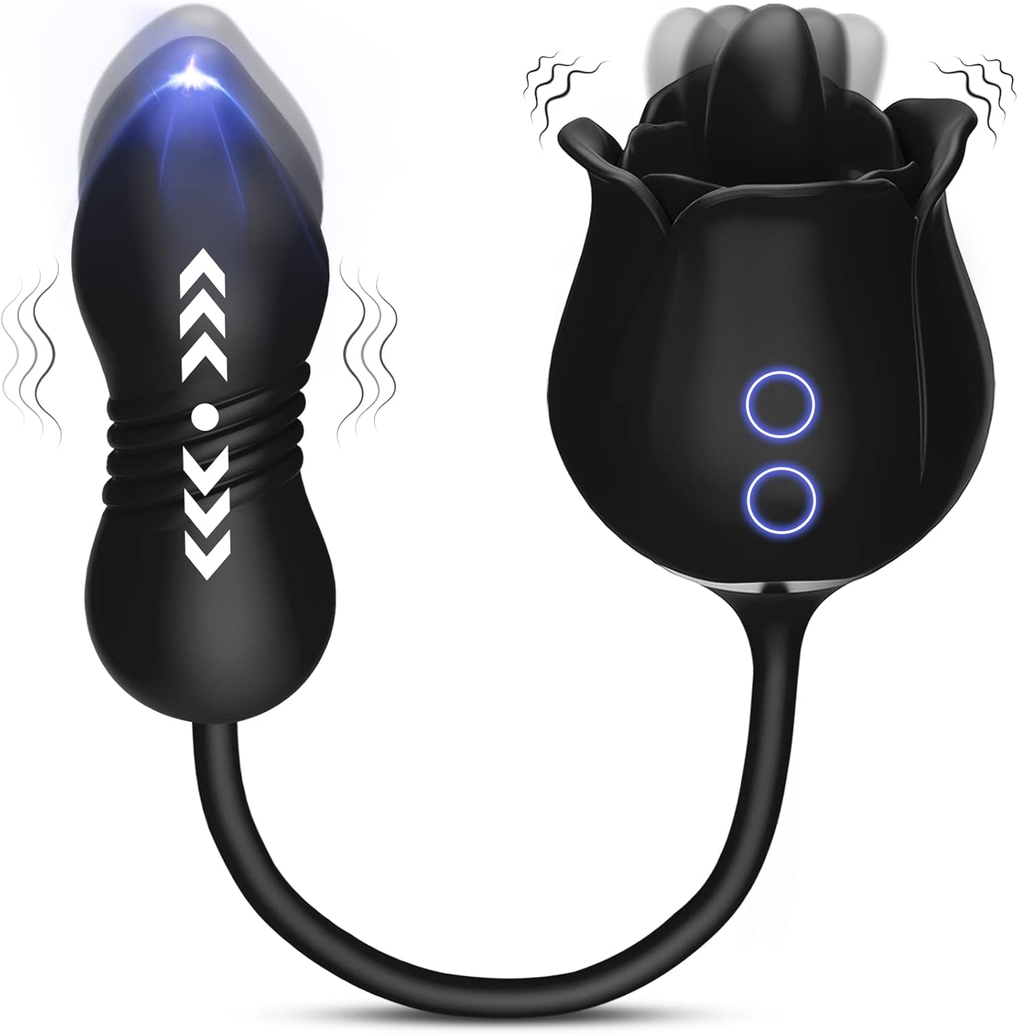 4 in 1 Sex Toys Rose Vibrator Dildo