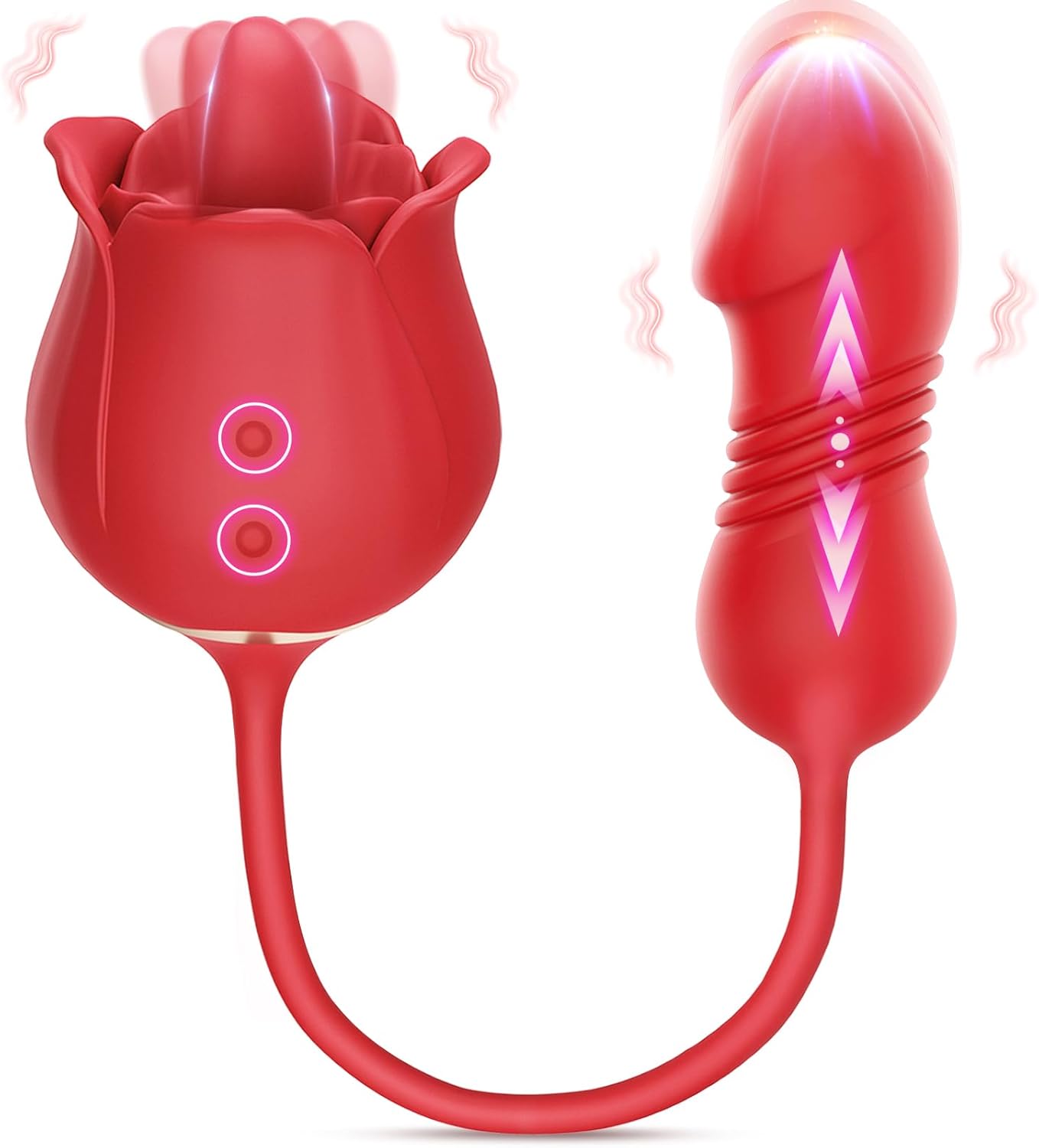 4 in 1 Sex Toys Rose Vibrator Dildo