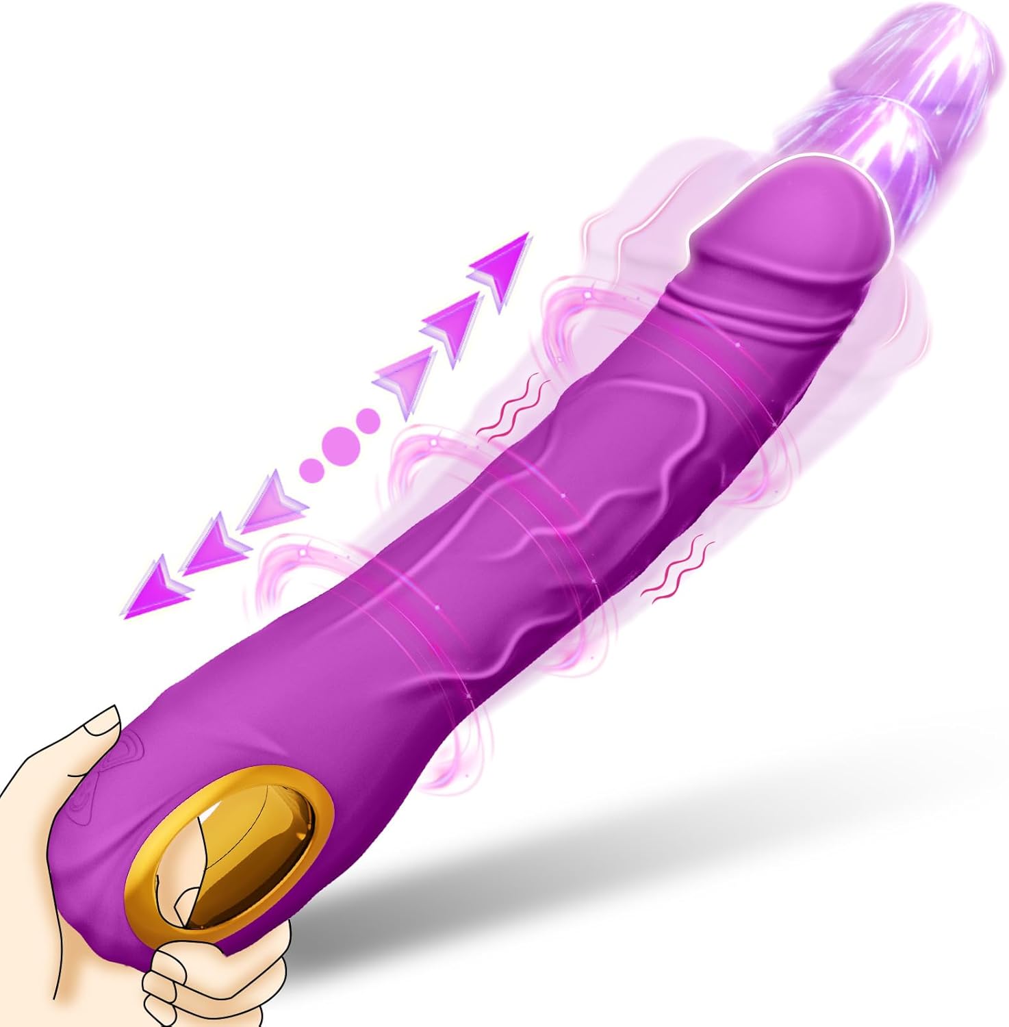 Female 9″ Realistic Thrusting Dildo Vibrator