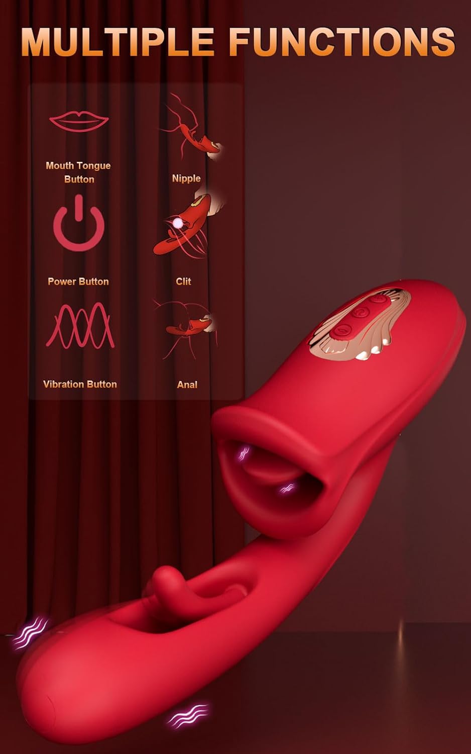 Tongue Rose Sex Toy Dildo Vibrators