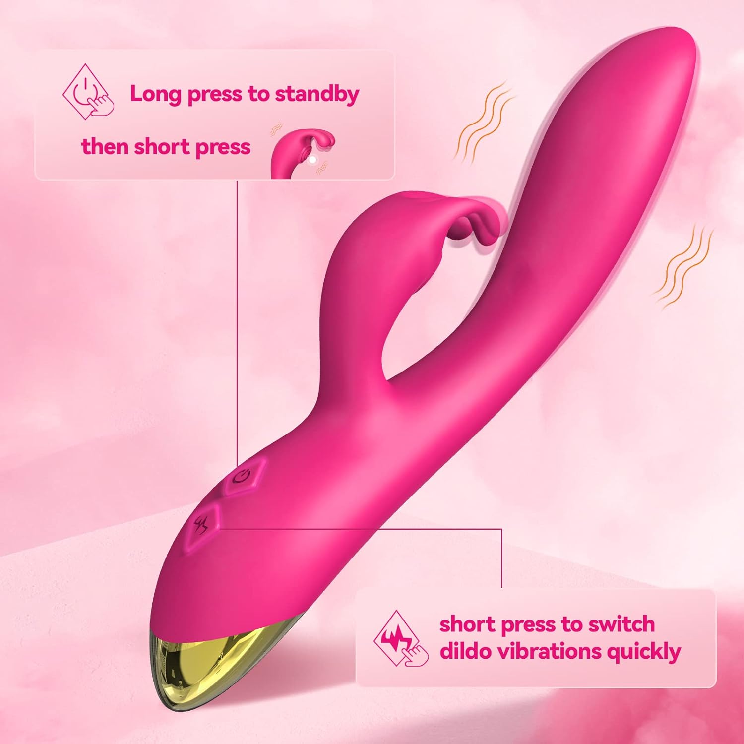 Rabbit Vibrator Sex Toys for Clitoris G-spot Stimulation