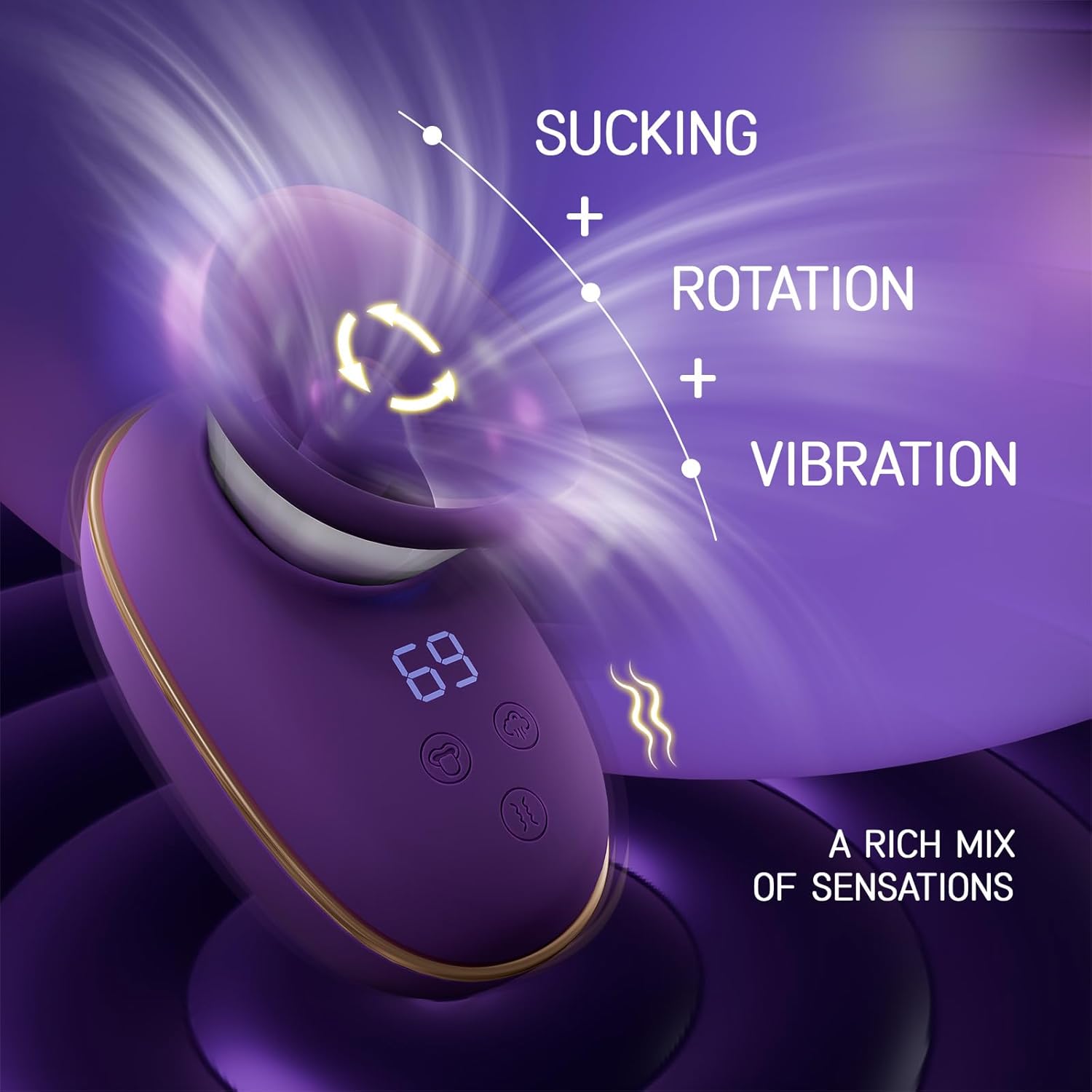 Clitoral Vibrator with 3 Sucking