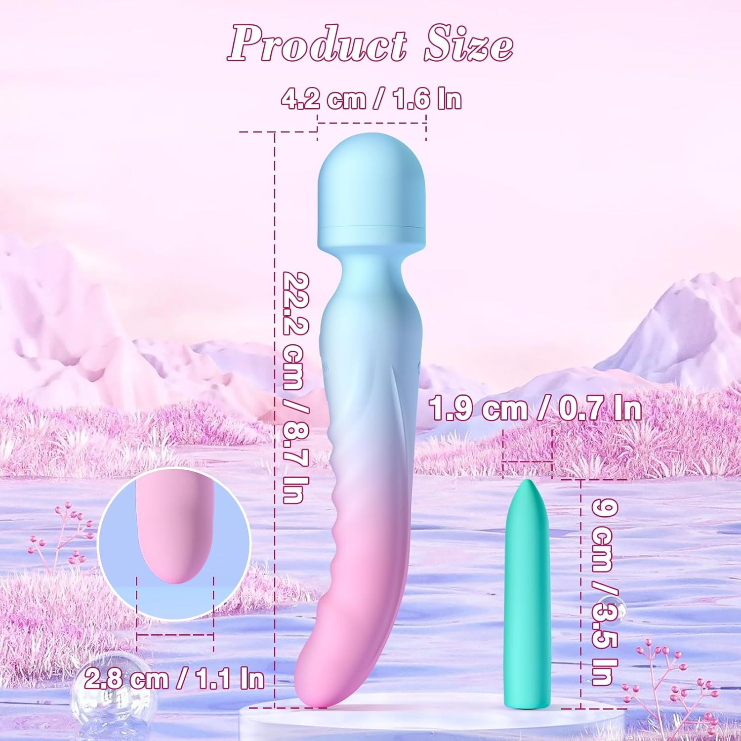 Clitoral Stimulator Dildo with 7 Vibrating Modes