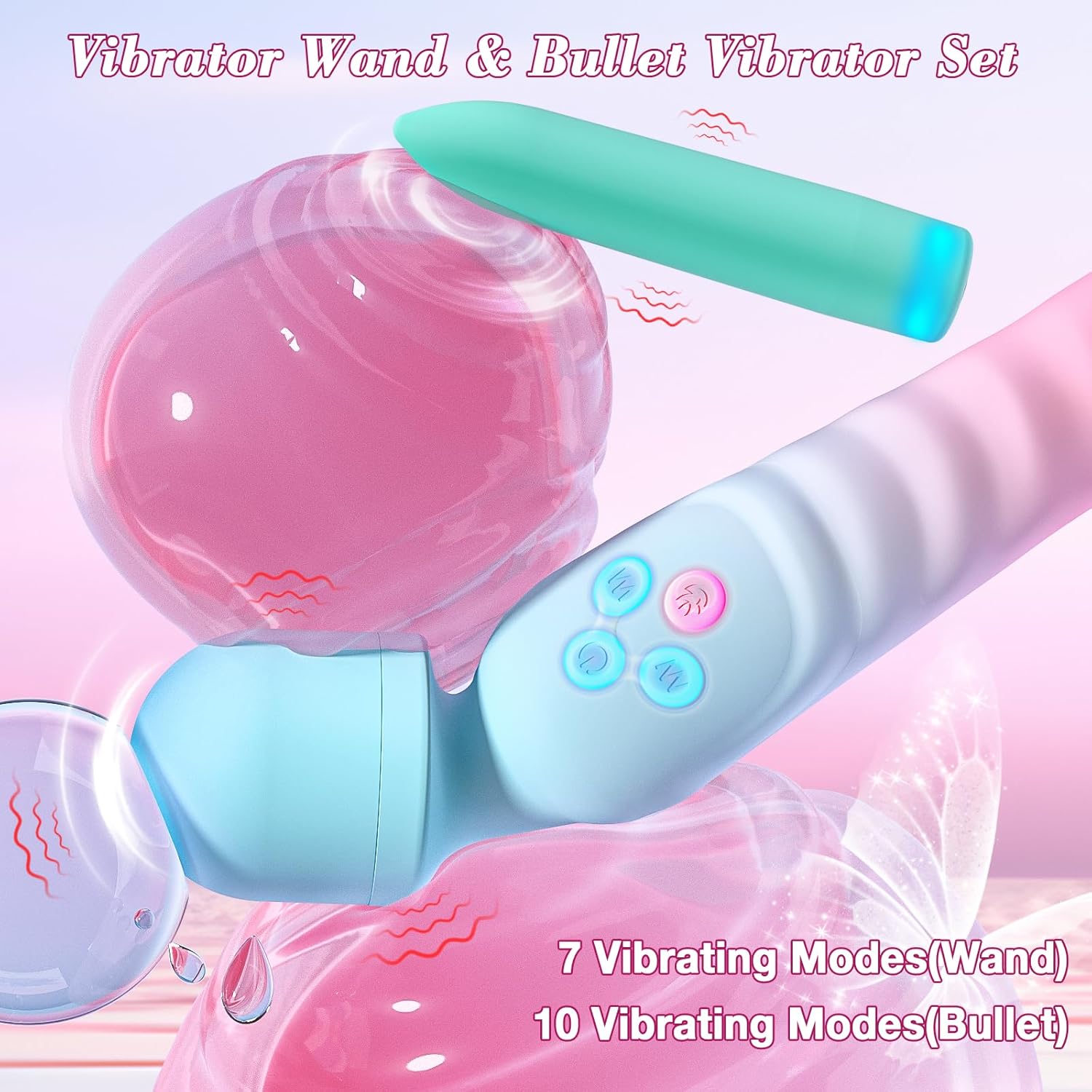 Clitoral Stimulator Dildo with 7 Vibrating Modes
