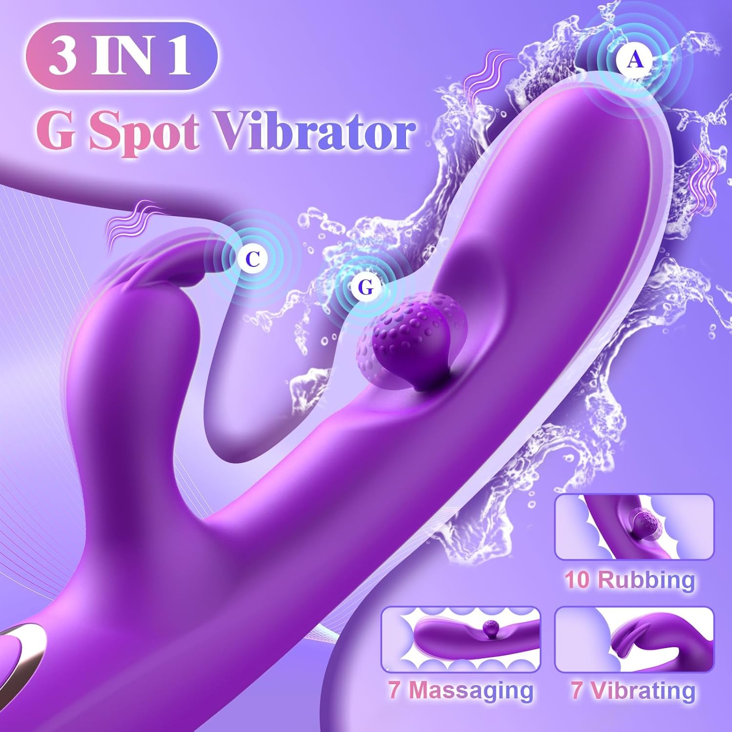 G Spot Vibrator Sex Toys-3 in 1