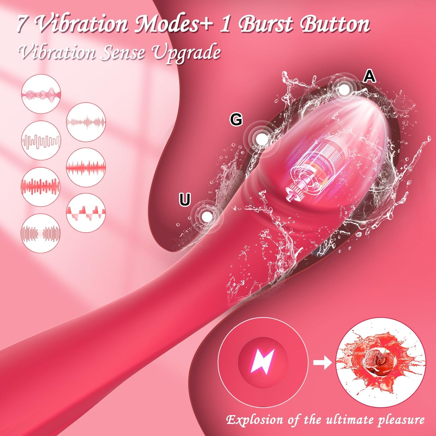 Anal Dildo Sex Toy with 7 Vibration Modes