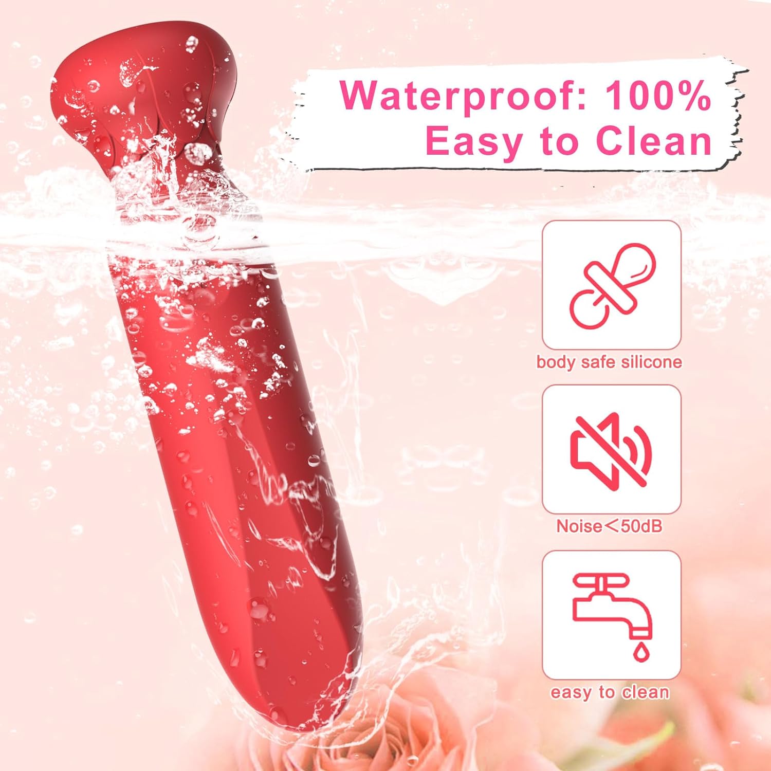 Silicone Waterproof and Portable with 10 Vibration Modes