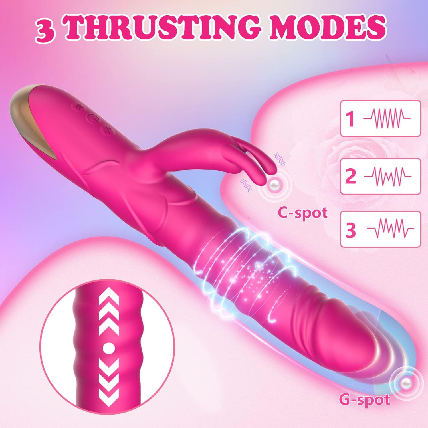 Thrusting Rabbit G Spot Clitoral Vibrator