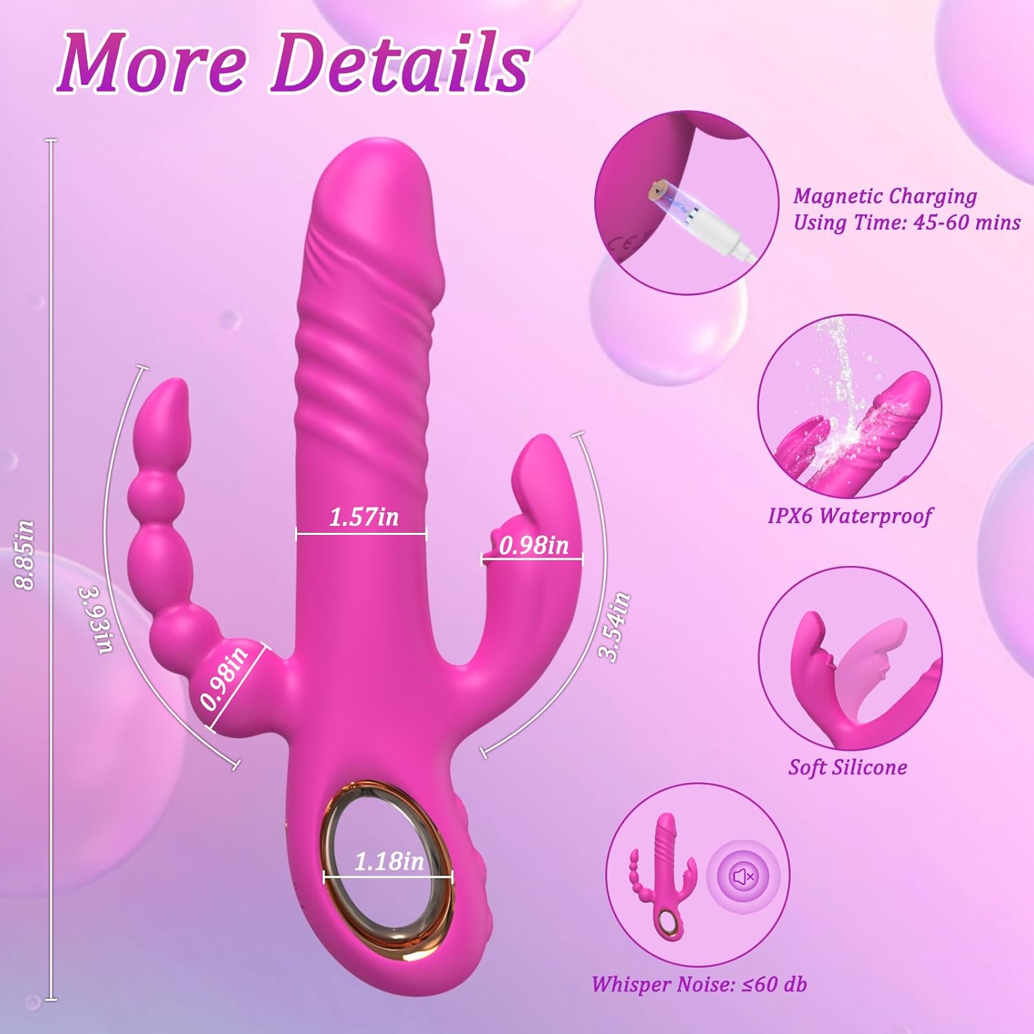 Thrusting Dildo Vibrator Sex Toys for Women