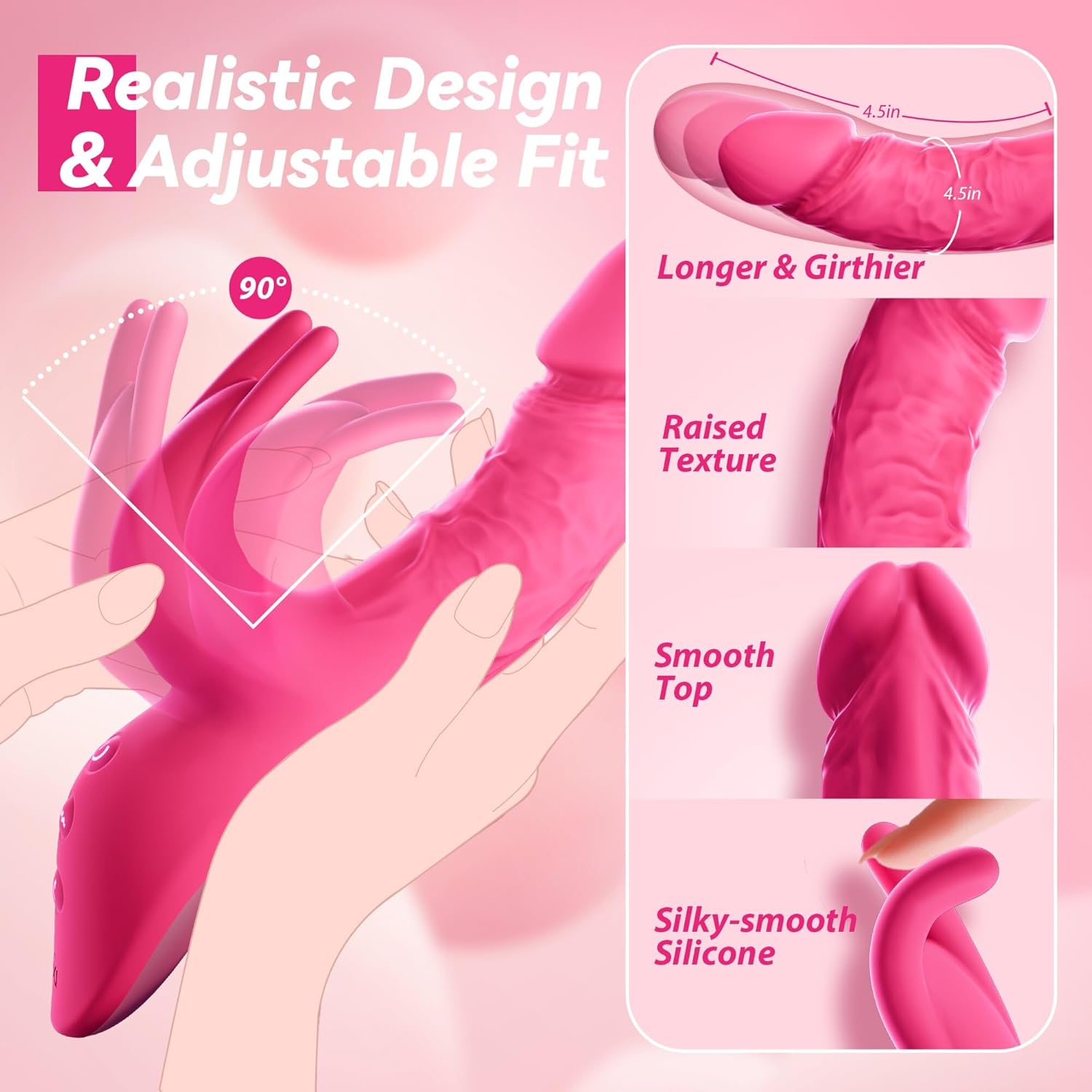 Thrusting Dildo Vibrator Adult Sex Toys