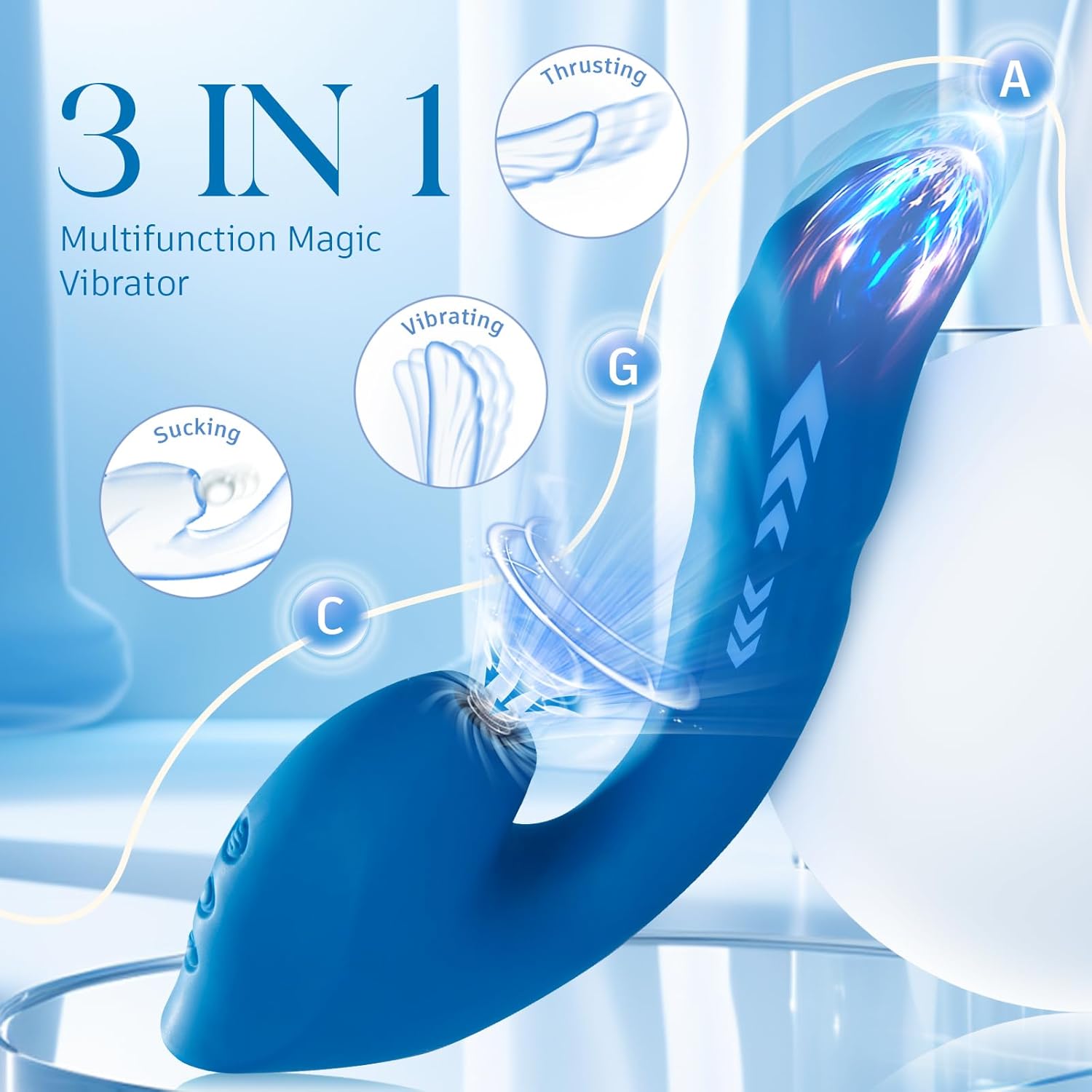 Vibrator Sex Toys Thrusting Dildo
