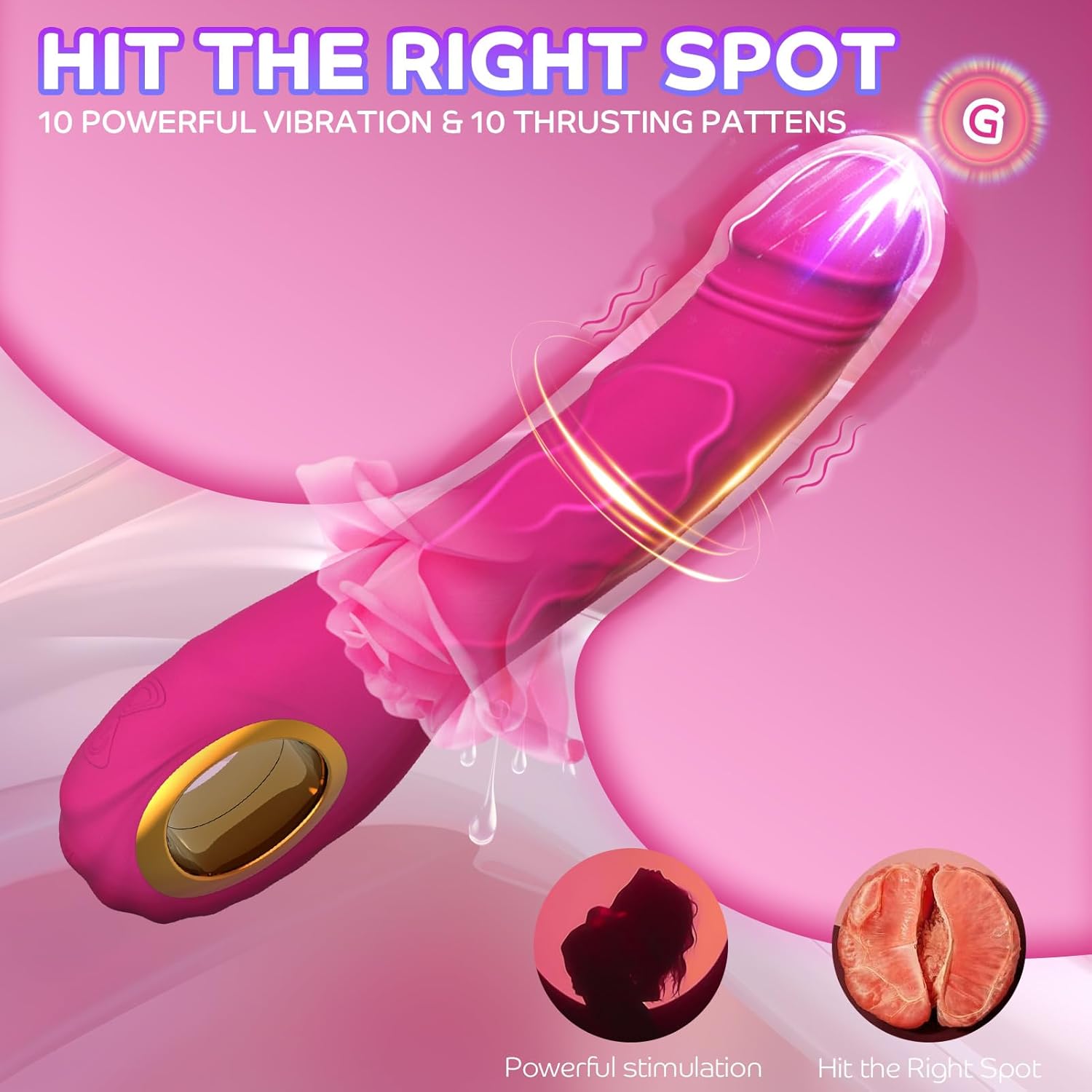 Female 9″ Realistic Thrusting Dildo Vibrator
