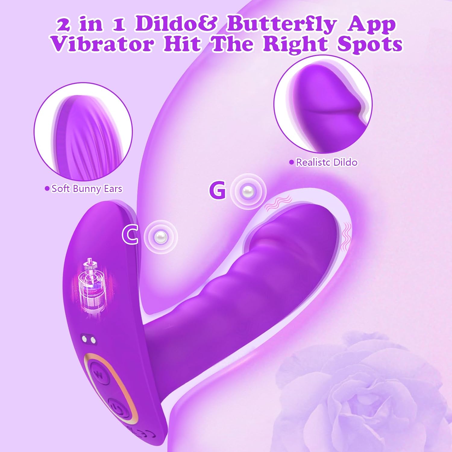 G Spot Dildo Vibrator with 9 Vibration Modes