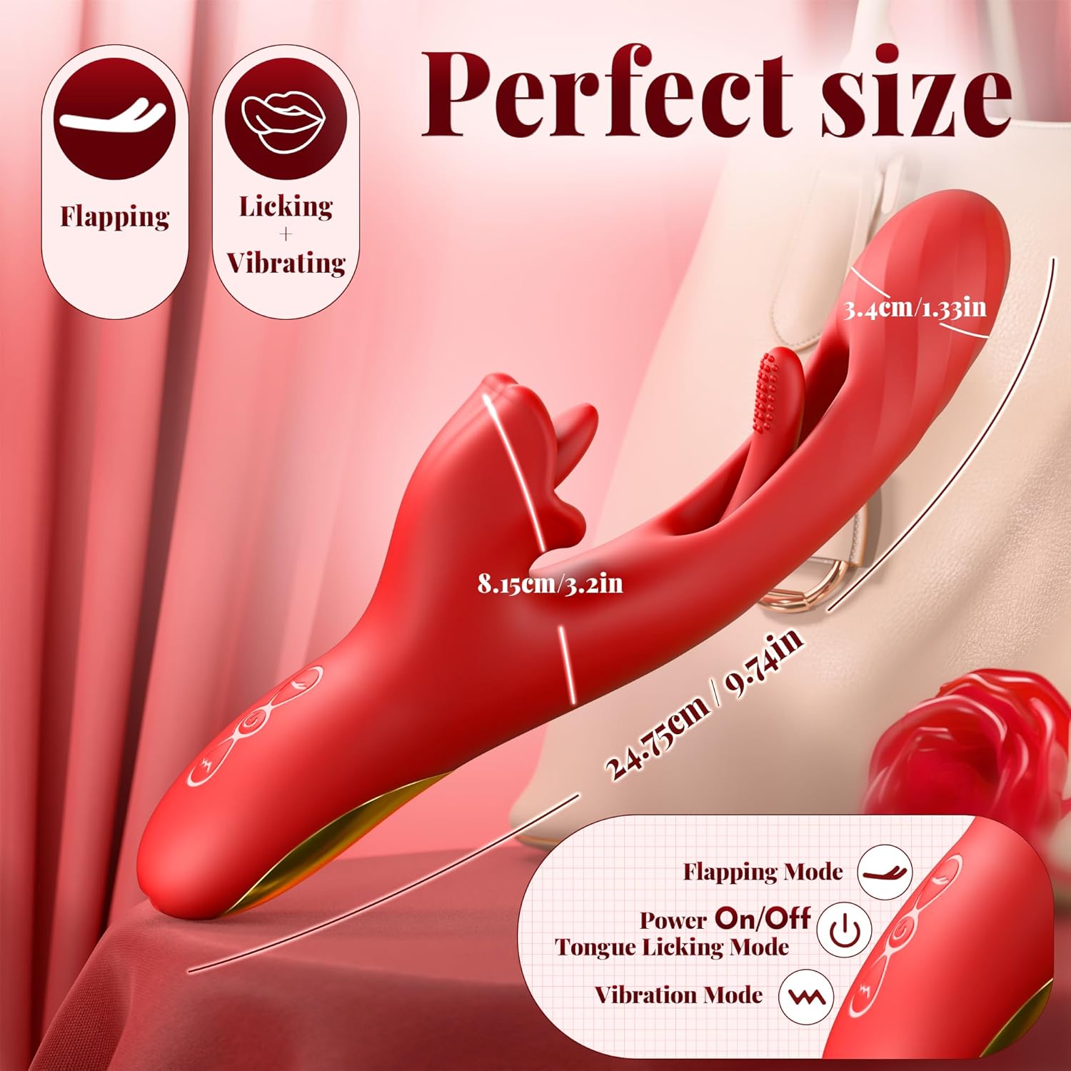 Realistic Tongue Dildo Sex Toy